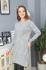 Womens Knitted Pattern Pocket Detail Dress MEWKND316