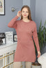 Womens Knitted Pattern Pocket Detail Dress MEWKND317