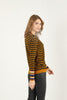 Women's Striped Knitted Light Sweater by Memnu - MEWS663