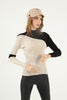 Women's Contrast Detail Knitted High Neck Light Sweater by Memnu - MEWS672