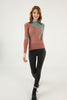 Women's Contrast Detail Knitted High Neck Light Sweater by Memnu - MEWS676