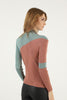 Women's Contrast Detail Knitted High Neck Light Sweater by Memnu - MEWS676