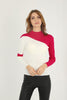 Women's Contrast Detail Knitted High Neck Light Sweater by Memnu - MEWS677