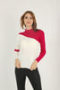 Women's Contrast Detail Knitted High Neck Light Sweater by Memnu - MEWS677