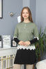 Womens Knitted Pattern Button Detail Dress MEWKND320