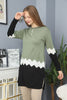 Womens Knitted Pattern Button Detail Dress MEWKND320