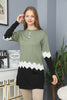 Womens Knitted Pattern Button Detail Dress MEWKND320