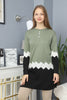 Womens Knitted Pattern Button Detail Dress MEWKND320