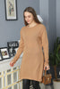 Womens Knitted Pattern Detail Dress MEWKND325