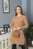 Womens Knitted Pattern Detail Dress MEWKND325