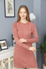 Womens Knitted Pattern Detail Dress MEWKND328