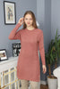 Womens Knitted Pattern Detail Dress MEWKND328