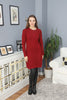 Womens Knitted Pattern Detail Dress MEWKND330