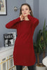 Womens Knitted Pattern Detail Dress MEWKND330