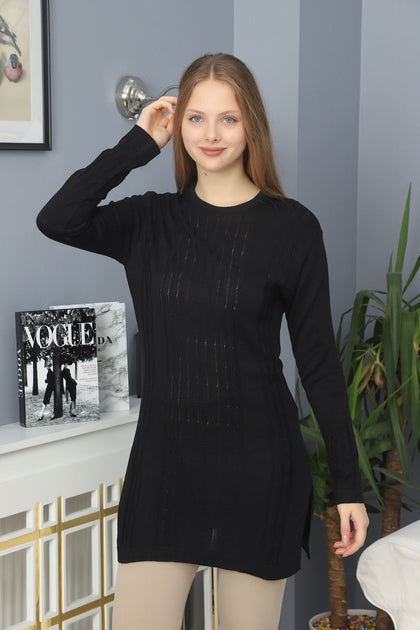 Womens Knitted Pattern Detail Dress MEWKND332