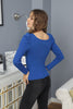 Women's Puff Sleeve Knit Detail Top - WST232