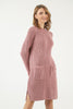 Womens Knitted Pocket Detail Dress MEWKND356