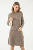 Womens Knitted Pocket Detail Dress MEWKND358