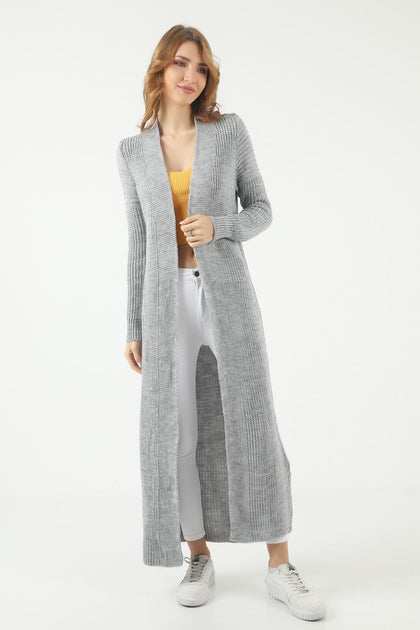 Women's Knitted Maxi Cardigan by Memnu - MEWS711