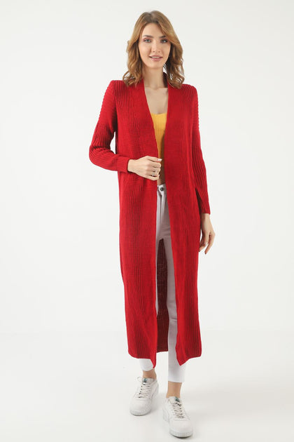 Women's Knitted Maxi Cardigan by Memnu - MEWS713