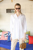 Women's Oversized Button Detail Shirt Top - WST237