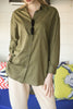 Women's Oversized Button Detail Shirt Top - WST236