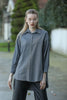 Women's Oversized Button Detail Shirt Top - WST239