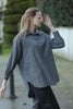 Women's Oversized Button Detail Shirt Top - WST239