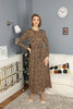 Women's Animal Print Printed Maxi Dress - MWMSD131