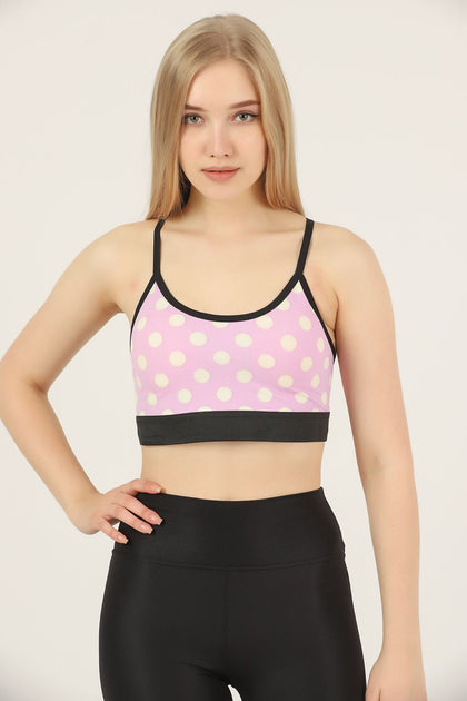 Women's Print Detail Active Wear Sports Bra - WASB8