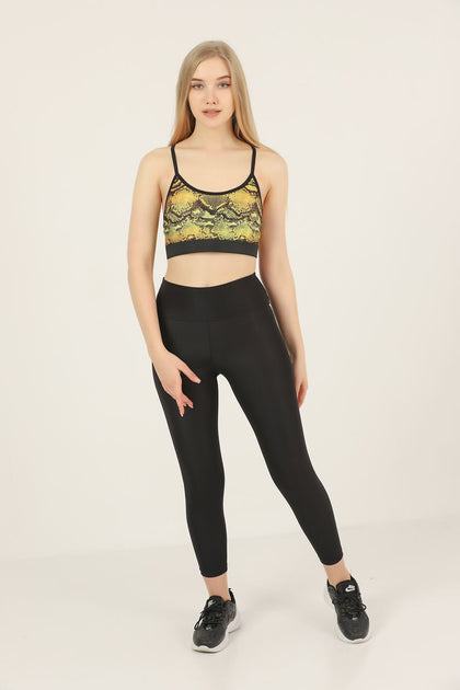 Women's Print Detail Active Wear Sports Bra - WASB10