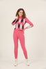 Womens 2 Piece Knitted Contrast Pattern Knit Co Ord Set WTWCD575