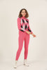 Womens 2 Piece Knitted Contrast Pattern Knit Co Ord Set WTWCD575