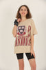 Women's Oversized Printed Detail Cotton T-Shirt MEPST401