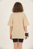 Women's Oversized Printed Detail Cotton T-Shirt MEPST401