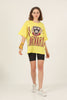 Women's Oversized Printed Detail Cotton T-Shirt MEPST404