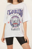 Women's Oversized Printed Detail Cotton T-Shirt MEPST406