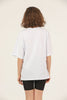 Women's Oversized Printed Detail Cotton T-Shirt MEPST406