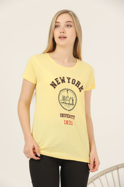 Women's Print Detail Cotton T-Shirt MEPST415