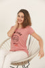 Women's Print Detail Cotton T-Shirt MEPST416