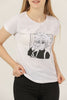 Women's Print Detail Cotton T-Shirt MEPST423