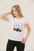 Women's Print Detail Cotton T-Shirt MEPST423