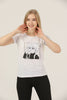 Women's Print Detail Cotton T-Shirt MEPST423