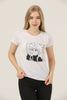 Women's Print Detail Cotton T-Shirt MEPST423