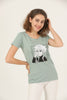 Women's Print Detail Cotton T-Shirt MEPST424