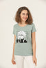 Women's Print Detail Cotton T-Shirt MEPST424