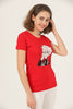 Women's Print Detail Cotton T-Shirt MEPST426