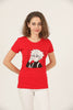 Women's Print Detail Cotton T-Shirt MEPST426