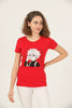 Women's Print Detail Cotton T-Shirt MEPST426