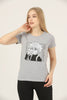 Women's Print Detail Cotton T-Shirt MEPST428